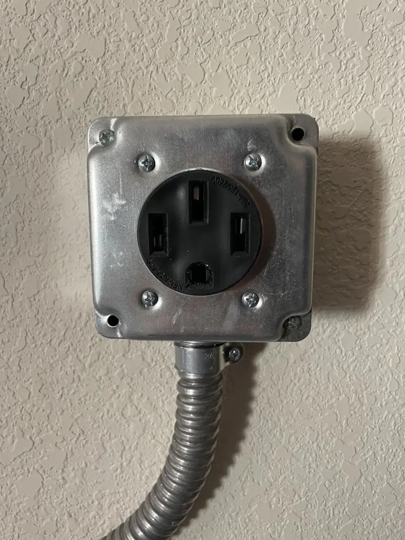 NEMA 14-50 outlet installed for Electrical Panel Upgrade in Armada